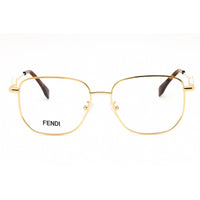Fendi Unisex Eyeglasses - Shiny Endura Gold Metal Full Rim Irregular | FE50111F 030 ,