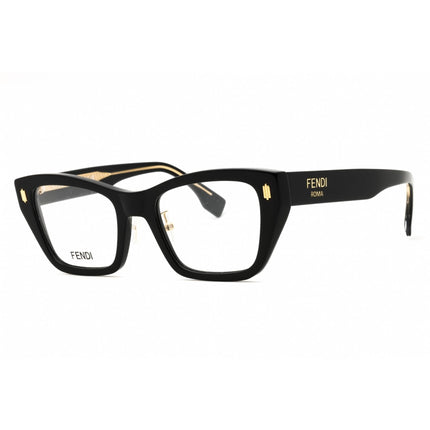 Fendi Women's Eyeglasses - Shiny Black Acetate Full Rim Cat Eye Frame | FE50118F 001 ,