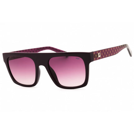 Fila Unisex Sunglasses - Shiny Plum Injected Propionate Square Frame | SFI098 07RS ,
