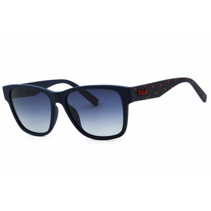 Fila Unisex Sunglasses - Blue Injected Propionate Full Rim Square Frame | SFI118 V15P ,
