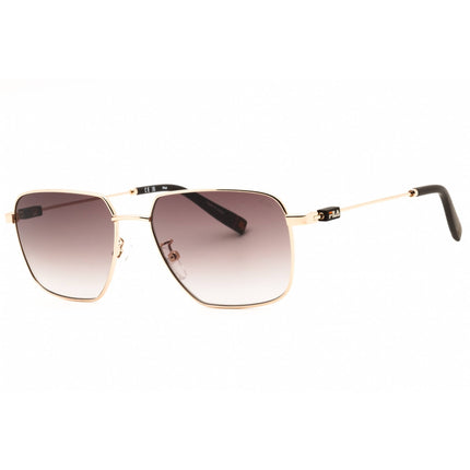 Fila Unisex Sunglasses - Shiny Rose Gold Metal Full Rim Square Frame | SFI457 300Y ,