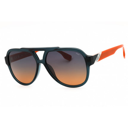 Fila Men's Sunglasses - Transparent Dark Blue Green Acetate Aviator | SFI459 0J80 ,