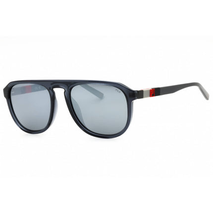 Fila Men's Sunglasses - Smoke/Mirror Silver Lens Grey Acetate Frame | SFI528 3GUP ,