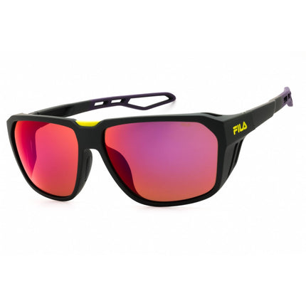 Fila Men's Sunglasses - Matte Grey/Yellow Acetate Full Rim Rectangular | SFI722 507X ,