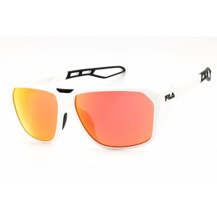 Fila Men's Sunglasses - Matte White Acetate Full Rim Rectangular Frame | SFI722 5WWA ,