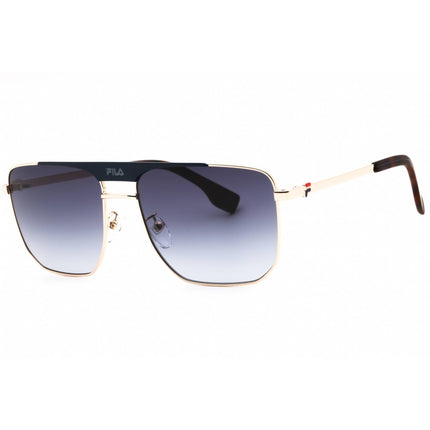 Fila Men's Sunglasses - Shiny Rose Gold with Blue Parts Metal Navigator | SFI728 309Y ,