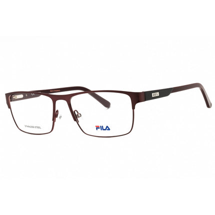Fila Men's Eyeglasses - Matt Antique Burgundy Metal Rectangular Frame | VFI033 01AR ,