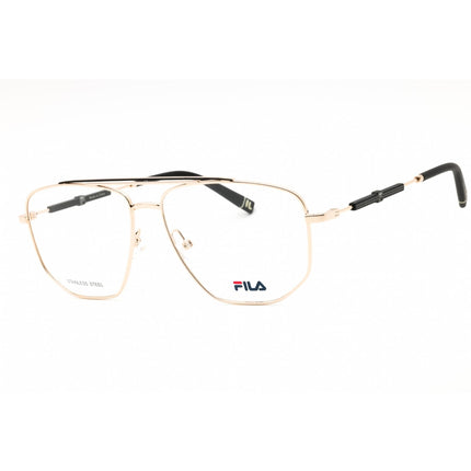 Fila Men's Eyeglasses - Shiny Rose Gold Metal Full Rim Aviator Frame | VFI114V 0302 ,