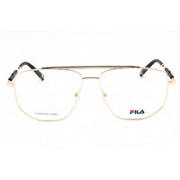 Fila Men's Eyeglasses - Shiny Rose Gold Metal Full Rim Aviator Frame | VFI114V 0302 ,