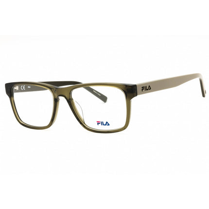 Fila Men's Eyeglasses - Shiny Olive Green Acetate Full Rim Rectangular | VFI219 073M ,