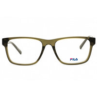 Fila Men's Eyeglasses - Shiny Olive Green Acetate Full Rim Rectangular | VFI219 073M ,