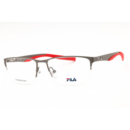 Fila Men's Eyeglasses - Shiny Gunmetal Metal Half Rim Rectangular Frame | VFI297 0568 ,