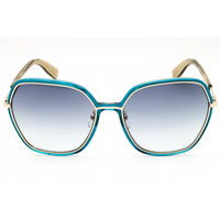 Furla Women's Sunglasses - Shiny Light Gold Metal Full Rim Butterfly | SFU539 0594 ,