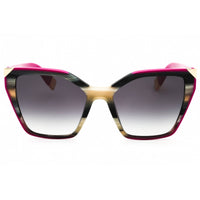 Furla Women's Sunglasses - Beige Horn/Black Acetate Full Rim Cat Eye | SFU686V 05GZ ,