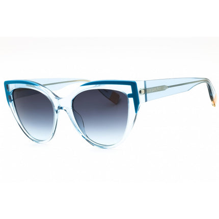 Furla Women's Sunglasses - Shiny Transparent Azure Acetate Cat Eye Frame | SFU694 06N1 ,