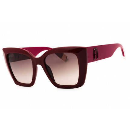 Furla Women's Sunglasses - Shiny Burgundy Acetate Full Rim Cat Eye Frame | SFU710 09PN ,
