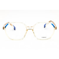 Furla Women's Eyeglasses - Transparent Beige Acetate Full Rim Round | VFU578 07T1 ,