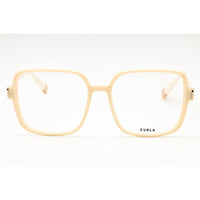 Furla Women's Eyeglasses - Shiny Ivory Acetate Full Rim Oversized Frame | VFU632 0702 ,