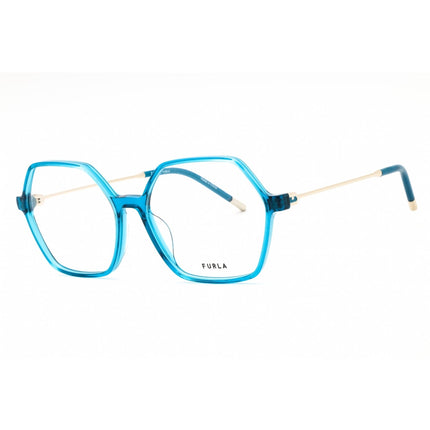 Furla Women's Eyeglasses - Shiny Transparent Azure Acetate Full Rim | VFU636 0855 ,