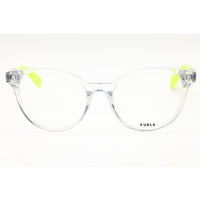 Furla Women's Eyeglasses - Shiny Crystal Acetate Full Rim Round Frame | VFU667 0P79 ,
