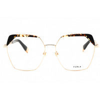 Furla Women's Eyeglasses - Shiny Rose Gold Metal Full Rim Butterfly | VFU674V 300Y ,