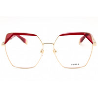Furla Women's Eyeglasses - Shiny Light Gold Metal Full Rim Butterfly | VFU674V 594Y ,