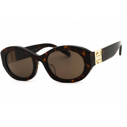 Givenchy Women's Sunglasses - Dark Havana Acetate Full Rim Oval Frame | GV40091F 52E ,