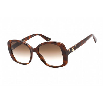 Gucci Women's Sunglasses - Havana Injected Propionate Rectangular Frame | GG0762S 002 ,