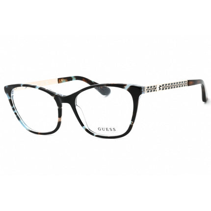 Guess Women's Eyeglasses - Blue/Other Acetate Full Rim Cat Eye Frame | GU2882 092 ,