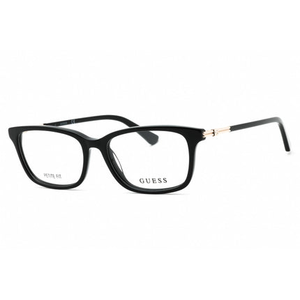 Guess Women's Eyeglasses - Shiny Black Acetate Full Rim Rectangular Frame | GU2907 001 ,