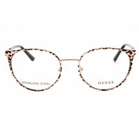 Guess Women's Eyeglasses - Shiny Rose Gold Metal Full Rim Round Frame | GU2913 028 ,