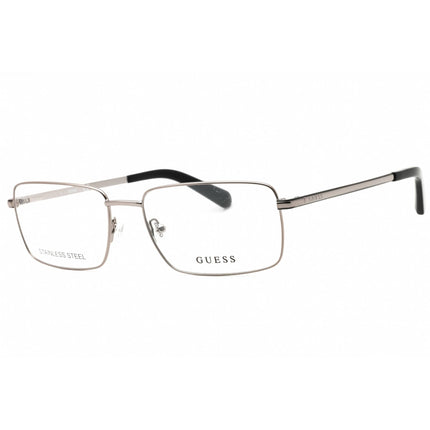 Guess Men's Eyeglasses - Shiny Light Nickeltin Metal Full Rim 56mm Frame | GU50042 010 ,