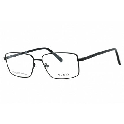 Guess Men's Eyeglasses - Matte Black Metal Full Rim Rectangular Frame | GU50061 002 ,