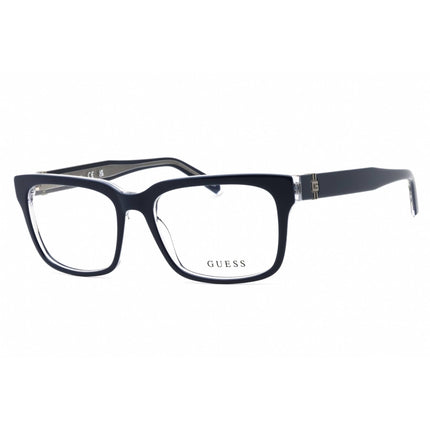 Guess Men's Eyeglasses - Blue/Other Acetate Full Rim Rectangular Frame | GU50084 092 ,