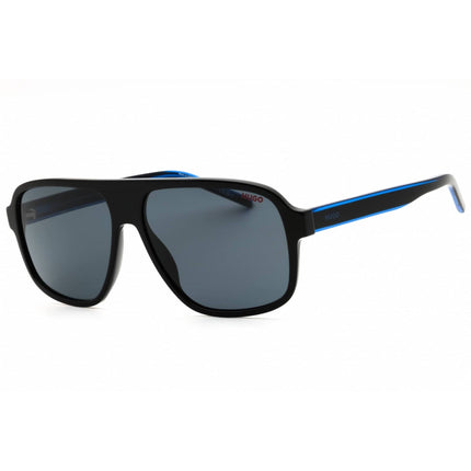 HUGO Men's Sunglasses - Black/Blue Plastic Full Rim Pilot Frame | HG 1296/S 0D51 IR ,