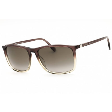 Hugo Boss Men's Sunglasses - Brown Grey Plastic Rectangular | BOSS 0665/S/IT 0NUX HA ,