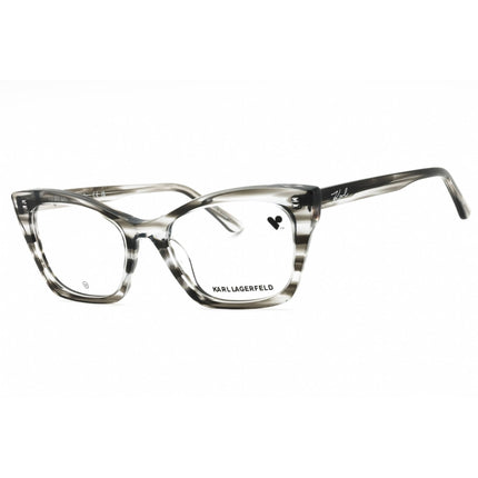 KARL LAGERFELD Women's Eyeglasses - Striped Grey Acetate Cat Eye Frame | KL6134 060 ,