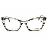 KARL LAGERFELD Women's Eyeglasses - Striped Grey Acetate Cat Eye Frame | KL6134 060 ,
