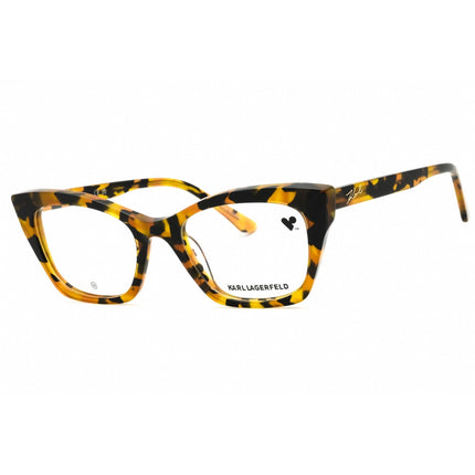 KARL LAGERFELD Women's Eyeglasses - Striped Tobacco Acetate Cat Eye Frame | KL6134 234 ,