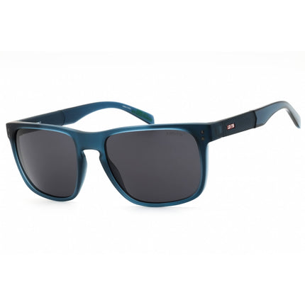 Levi's Men's Sunglasses - Frosted Dark Blue Plastic Square Frame | LV 5058/S 0FLL IR ,
