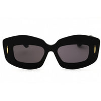 Loewe Women's Sunglasses - Shiny Black Acetate Full Rim Oval Frame | LW40114F 01A ,