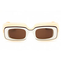 Loewe Women's Sunglasses - Ivory Acetate Full Rim Rectangular Frame | LW40139U 53V ,