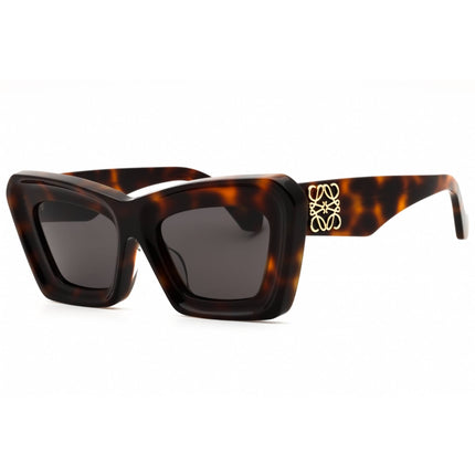 Loewe Women's Sunglasses - Dark Havana Acetate Full Rim Cat Eye Frame | LW40145F 52A ,