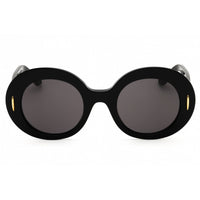 Loewe Women's Sunglasses - Shiny Black Acetate Full Rim Round Frame | LW40146I 01A ,