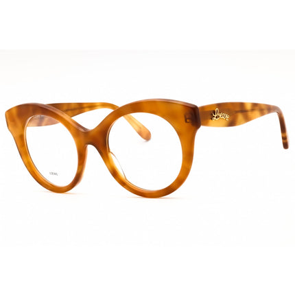 Loewe Women's Eyeglasses - Blonde Havana Acetate Full Rim Cat Eye Frame | LW50074I 053 ,
