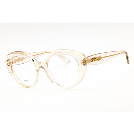Loewe Women's Eyeglasses - Shiny Beige Acetate Full Rim Cat Eye Frame | LW50088I 057 ,