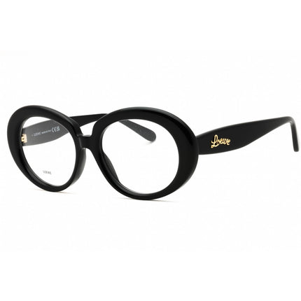 Loewe Women's Eyeglasses - Shiny Black Acetate Full Rim Oval Frame | LW50089I 001 ,
