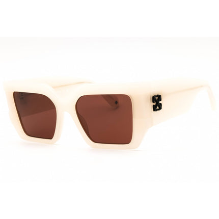 Off-White Unisex Sunglasses - Beige Plastic Rectangular | DOVER OERI148S25PLA0016164 ,