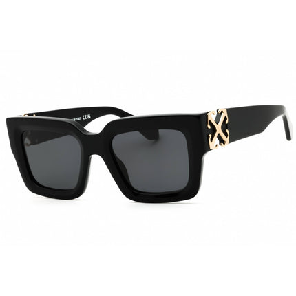 Off-White Unisex Sunglasses - Black Acetate Rectangular | MYSTIC OERI14DS25PLA0011007 ,