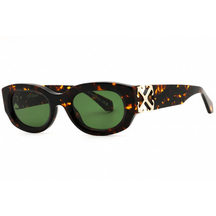 Off-White Women's Sunglasses - Havana Plastic Oval Frame | PALMER OERI14ES25PLA0016055 ,